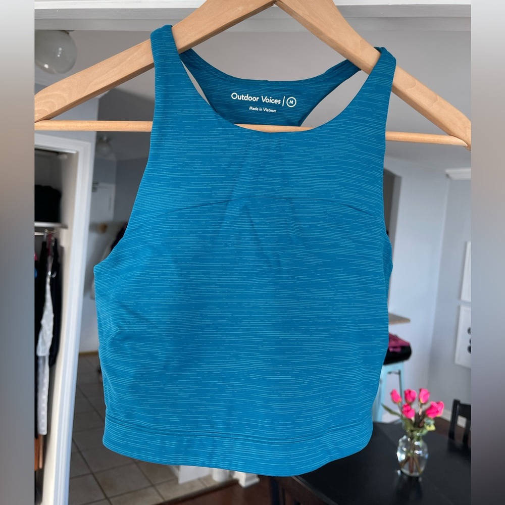 Outdoor Voices Tech Sweat Crop Tank Top Size M